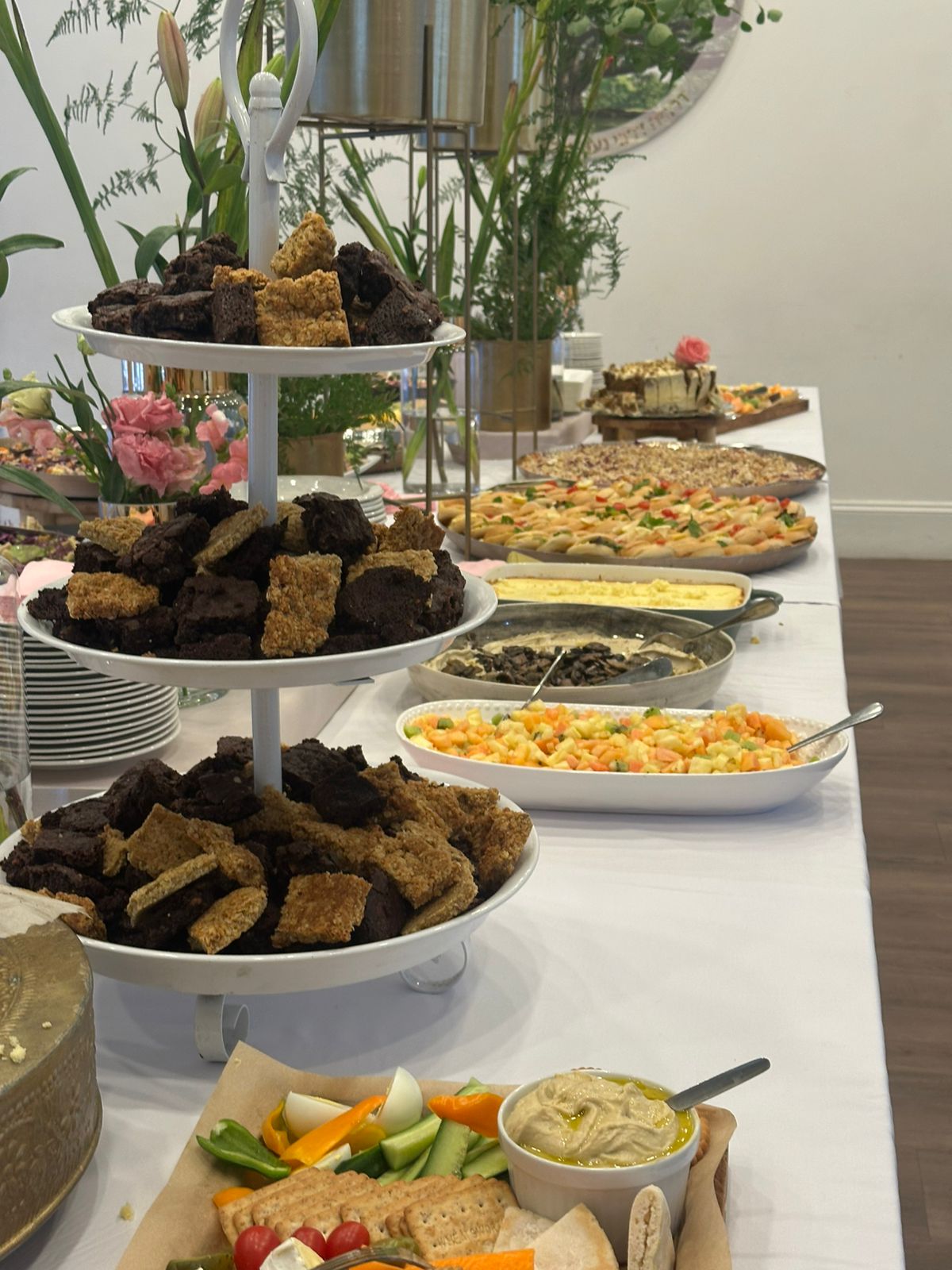 A Nice Touch event table laid with fresh Mediterranean dishes